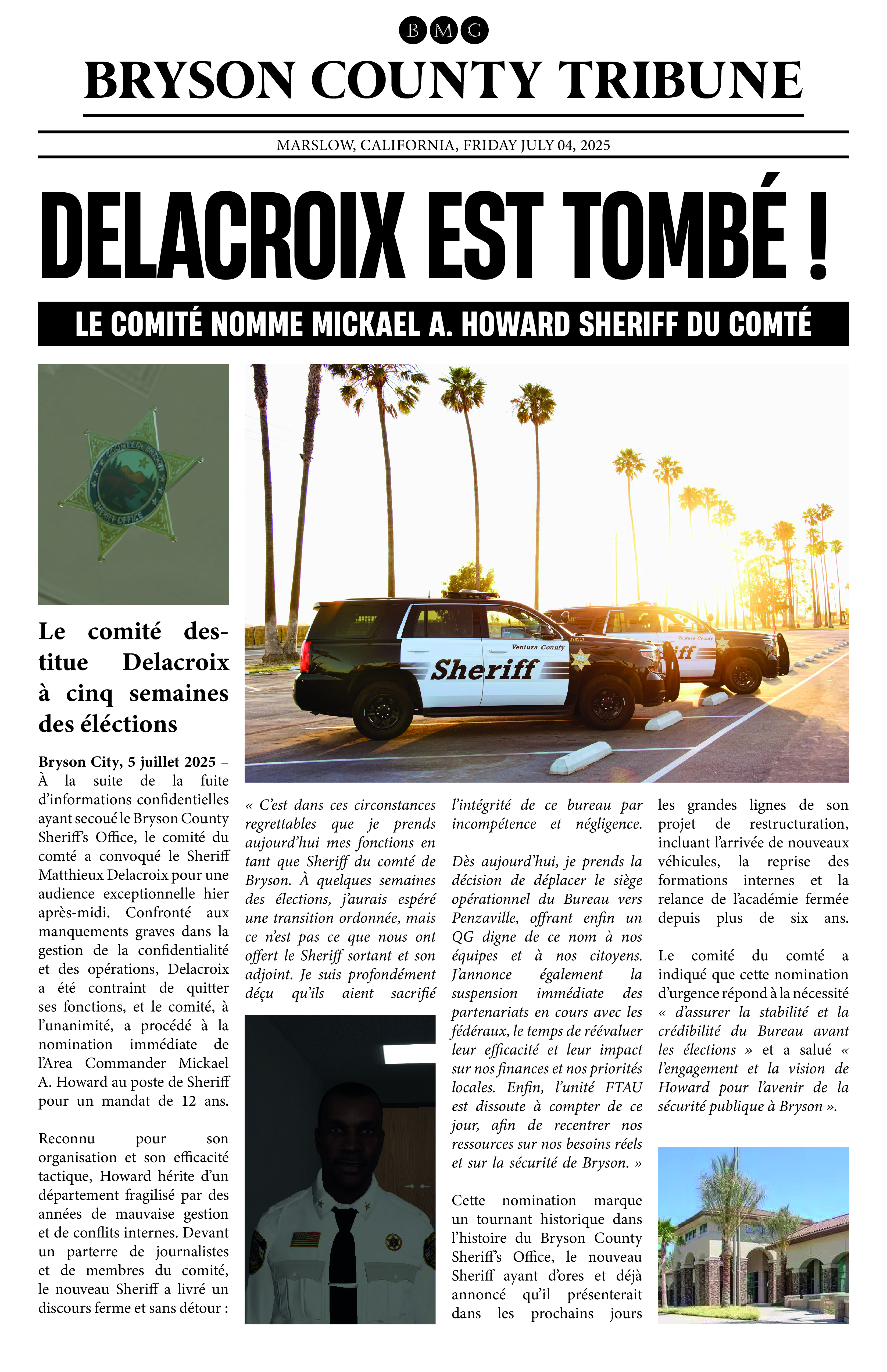 Delacroix est tombé | Bryson County Tribune